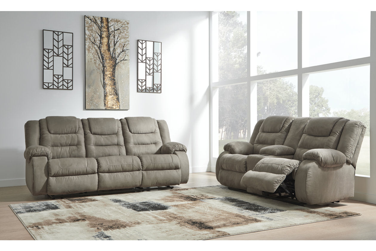 McCade Cobblestone Reclining Loveseat with Console - 1010494 - Bien Home Furniture &amp; Electronics