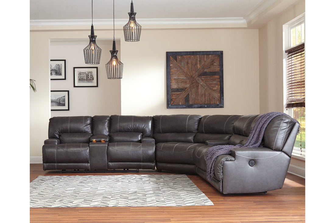 McCaskill Gray 3-Piece Reclining Sectional - SET | U6090071 | U6090081 | U6090094 - Bien Home Furniture &amp; Electronics