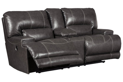 McCaskill Gray Power Reclining Loveseat with Console - U6090096 - Bien Home Furniture &amp; Electronics