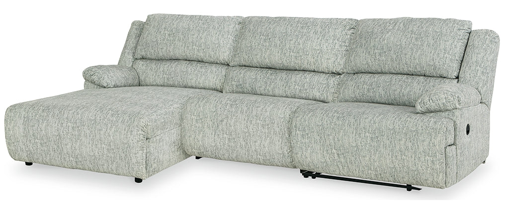 McClelland Gray 3-Piece Reclining Sectional with Chaise - SET | 2930205 | 2930241 | 2930246 - Bien Home Furniture &amp; Electronics