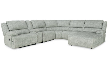 McClelland Gray 6-Piece Reclining Sectional with Chaise - SET | 2930207 | 2930219 | 2930240 | 2930246 | 2930257 | 2930277 - Bien Home Furniture &amp; Electronics