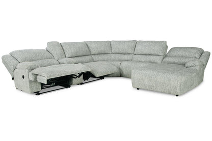 McClelland Gray 6-Piece Reclining Sectional with Chaise - SET | 2930207 | 2930219 | 2930240 | 2930246 | 2930257 | 2930277 - Bien Home Furniture &amp; Electronics