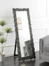 McKay Silver/Smoky Gray Textural Frame Cheval Floor Mirror - 961422 - Bien Home Furniture & Electronics