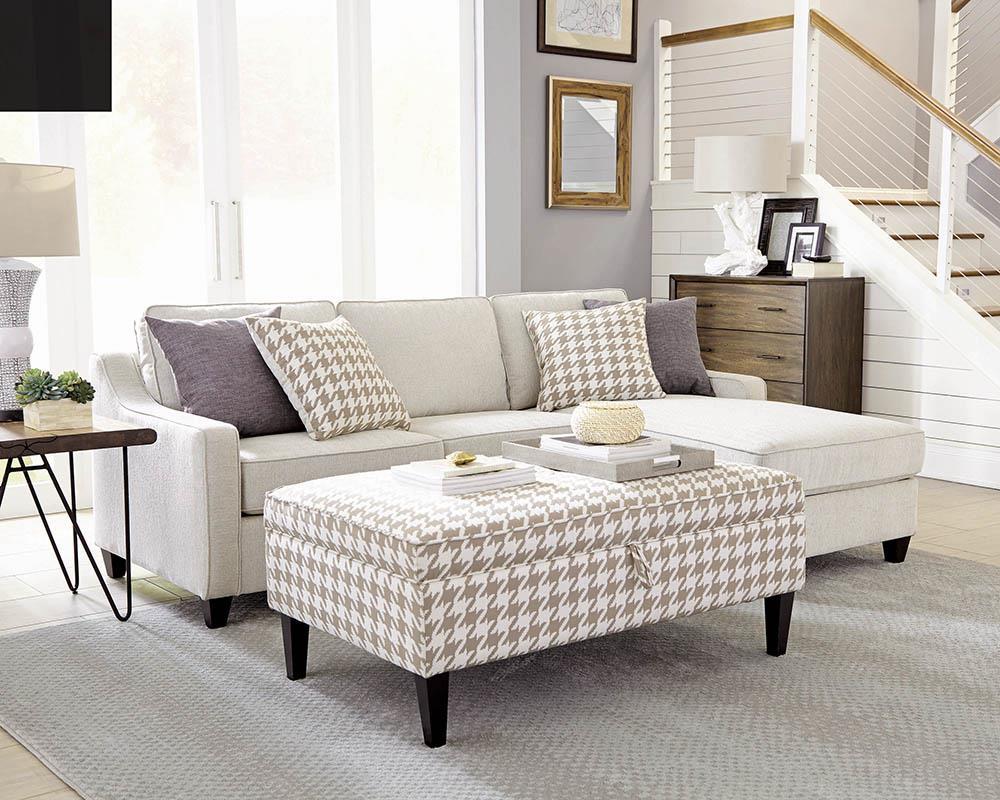 McLoughlin Upholstered Sectional Cream - 501840 - Bien Home Furniture &amp; Electronics