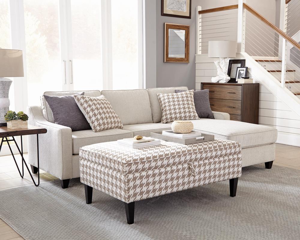 McLoughlin Upholstered Sectional Cream - 501840 - Bien Home Furniture &amp; Electronics