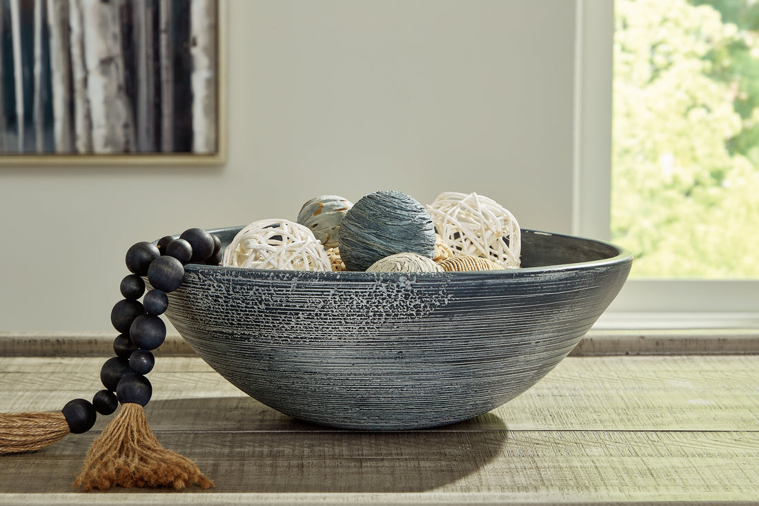 Meadie Distressed Blue Bowl - A2000630 - Bien Home Furniture &amp; Electronics