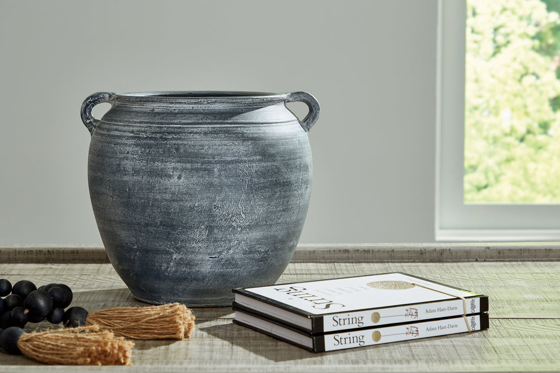 Meadie Distressed Blue Vase - A2000628 - Bien Home Furniture & Electronics