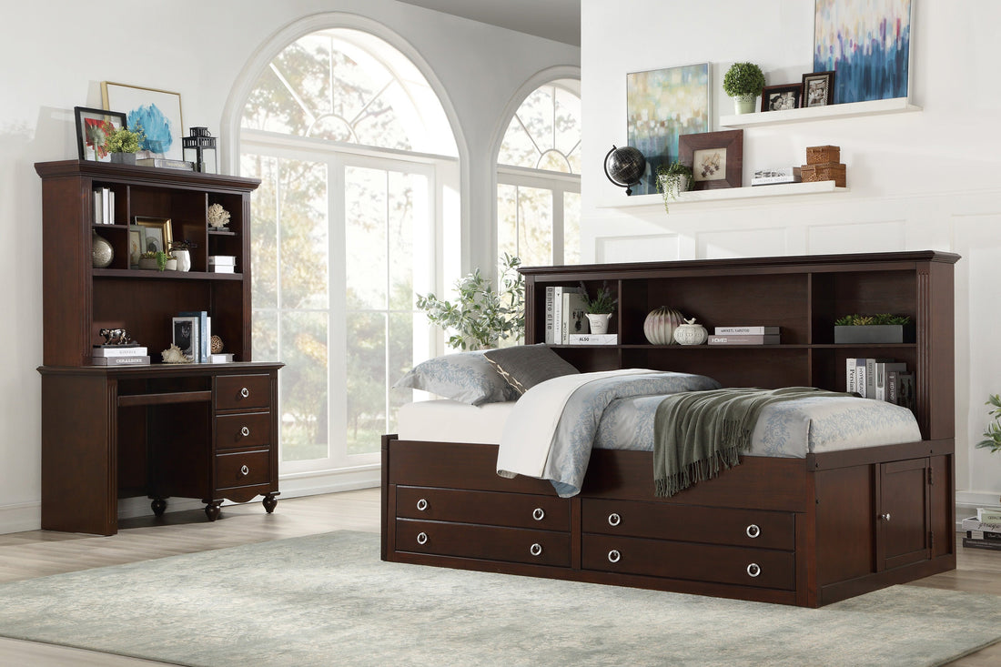 Meghan Espresso Full Lounge Storage Bed - 2058CPRF-1* - Bien Home Furniture &amp; Electronics