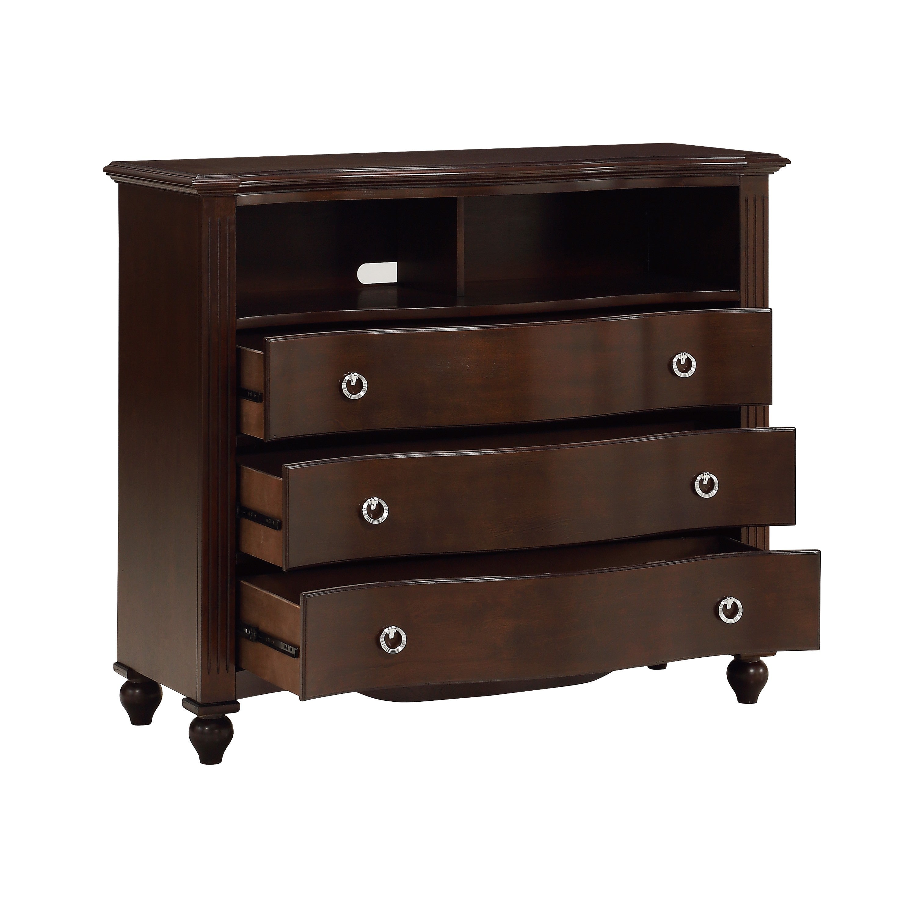 Meghan Espresso Media Chest - 2058C-11 - Bien Home Furniture &amp; Electronics