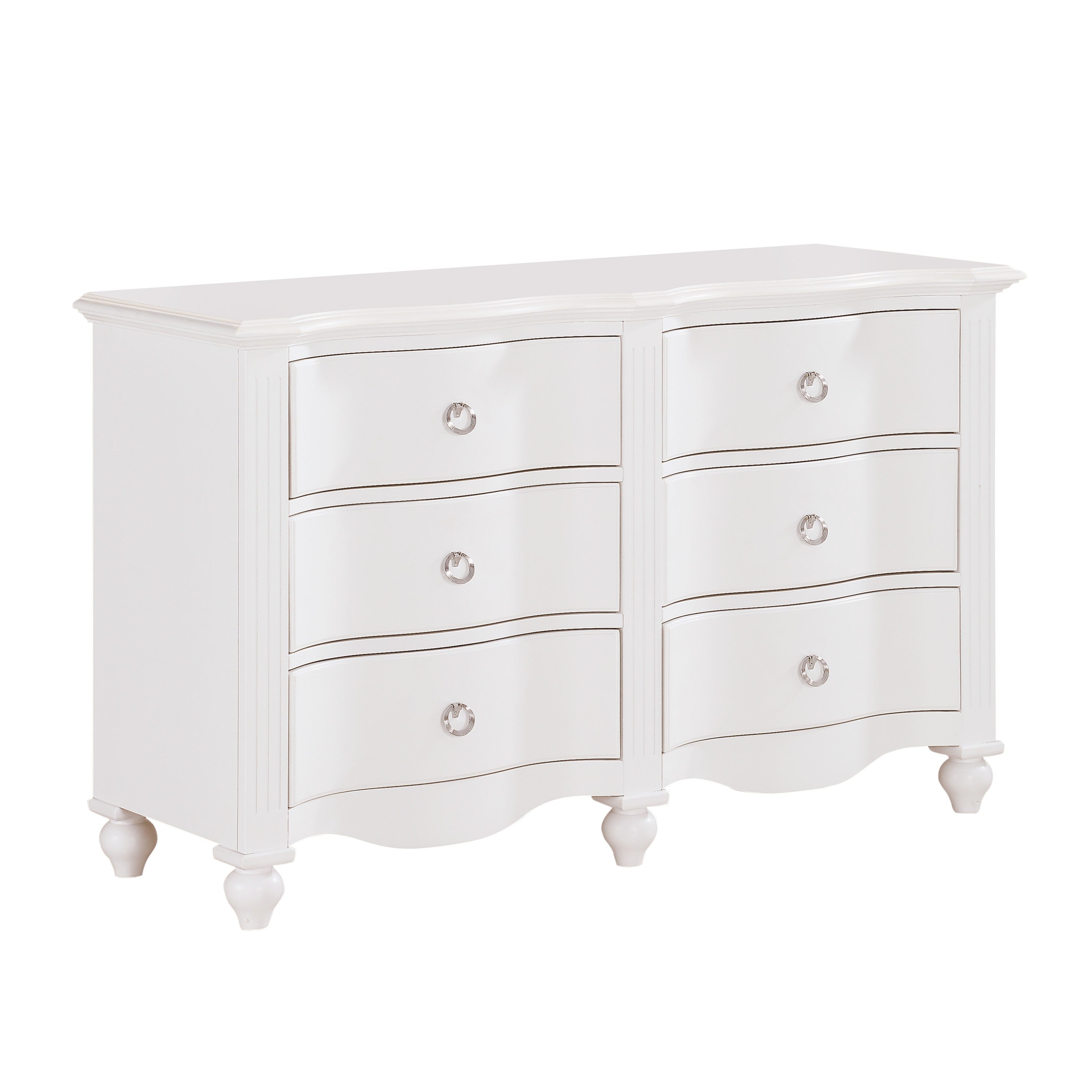 Meghan White Dresser - 2058WH-5 - Bien Home Furniture &amp; Electronics