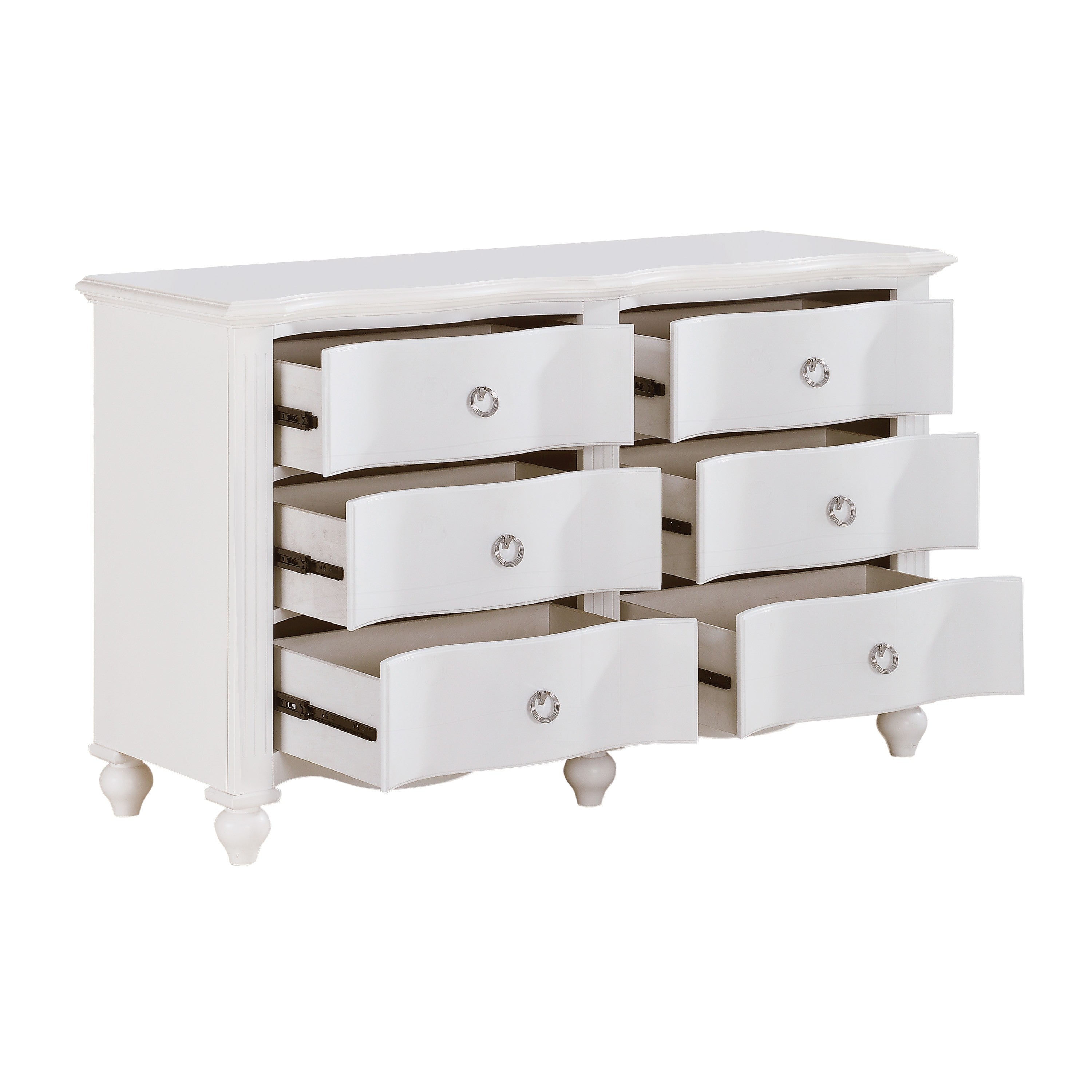 Meghan White Dresser - 2058WH-5 - Bien Home Furniture &amp; Electronics
