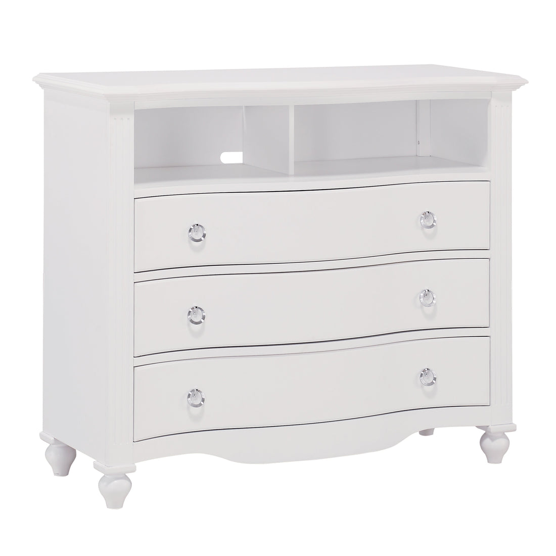 Meghan White Media Chest - 2058WH-11 - Bien Home Furniture &amp; Electronics