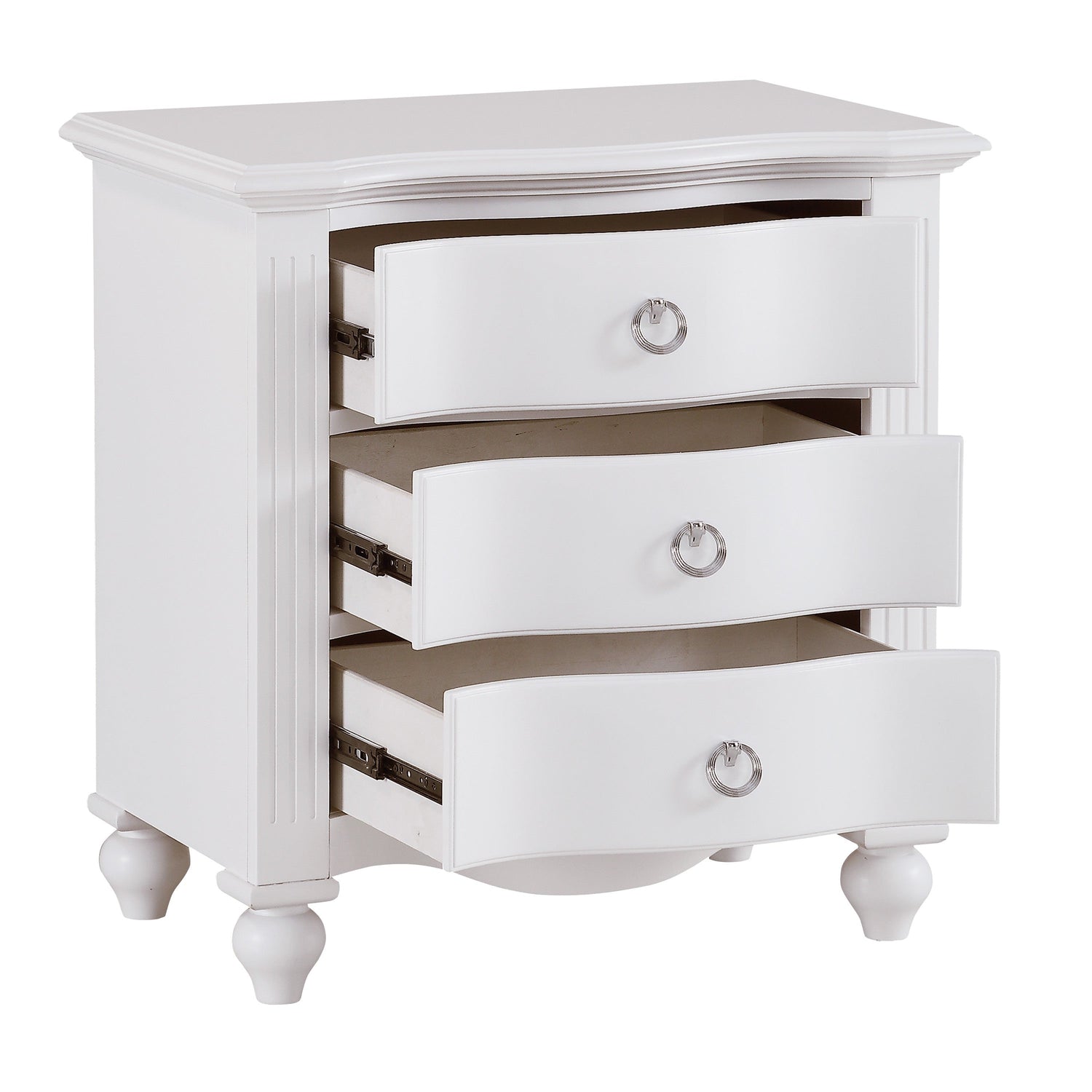 Meghan White Nightstand - 2058WH-4 - Bien Home Furniture &amp; Electronics