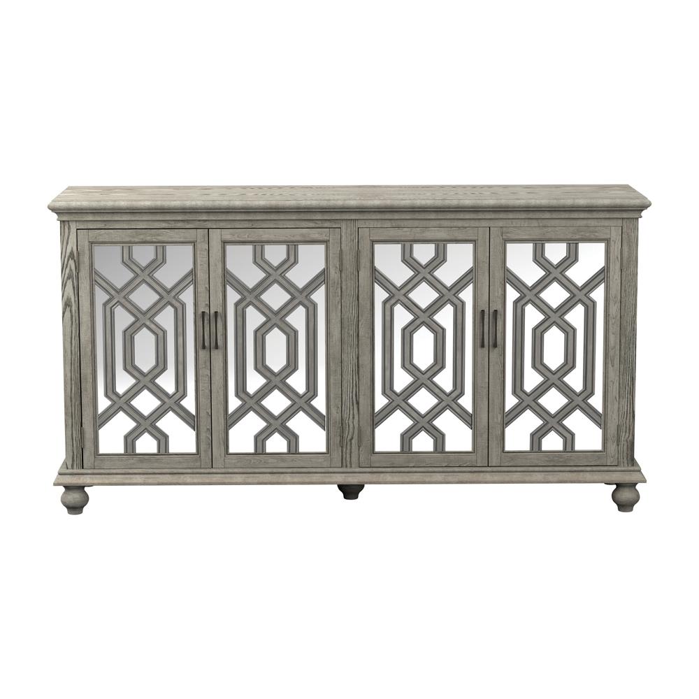 Melanie Antique White 4-Door Accent Cabinet - 952845 - Bien Home Furniture &amp; Electronics