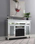 Melinda 2-Door Wine Cabinet with Lighting Mirror - 183627 - Bien Home Furniture & Electronics
