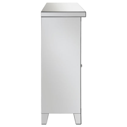Melinda 2-Door Wine Cabinet with Lighting Mirror - 183627 - Bien Home Furniture &amp; Electronics