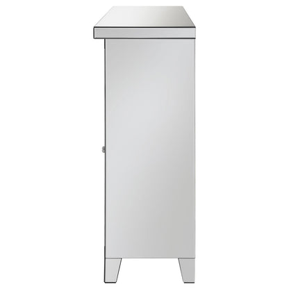 Melinda 2-Door Wine Cabinet with Lighting Mirror - 183627 - Bien Home Furniture &amp; Electronics