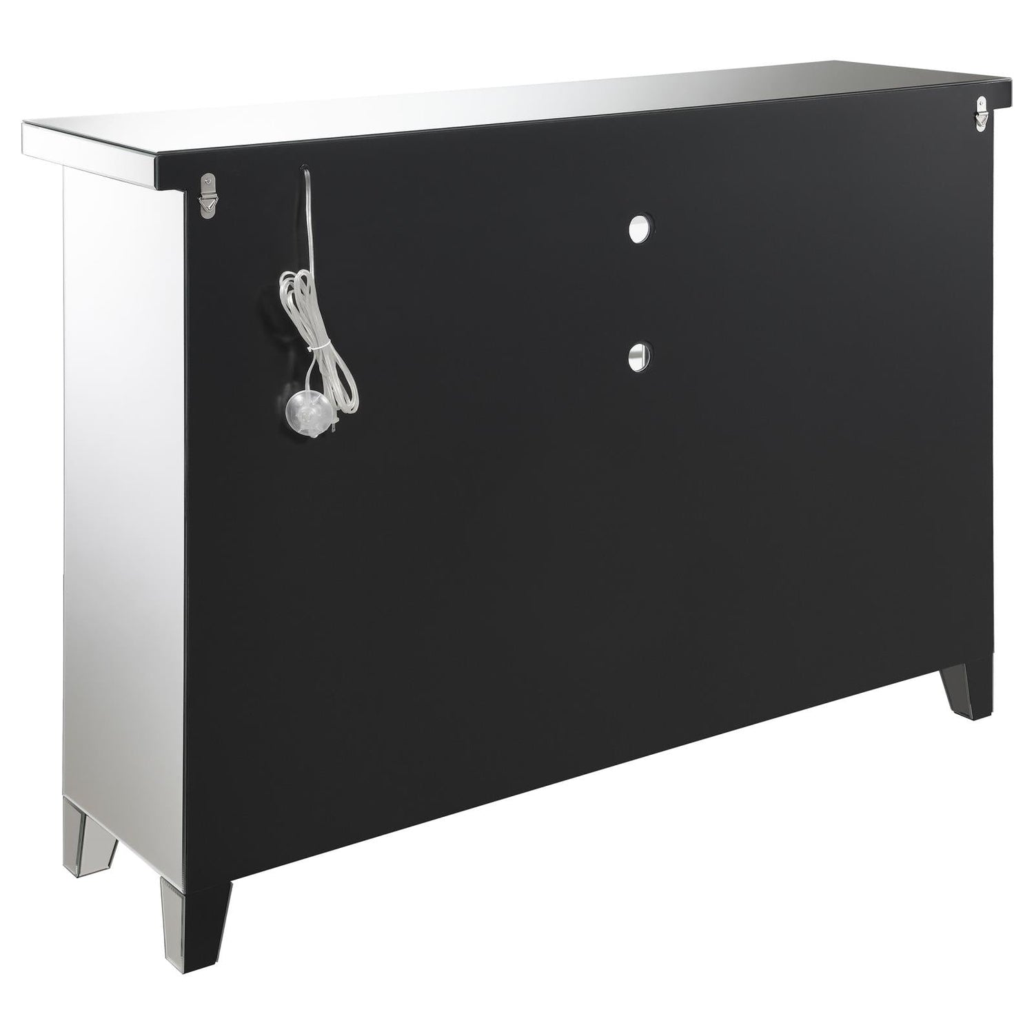 Melinda 2-Door Wine Cabinet with Lighting Mirror - 183627 - Bien Home Furniture &amp; Electronics