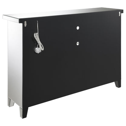 Melinda 2-Door Wine Cabinet with Lighting Mirror - 183627 - Bien Home Furniture &amp; Electronics