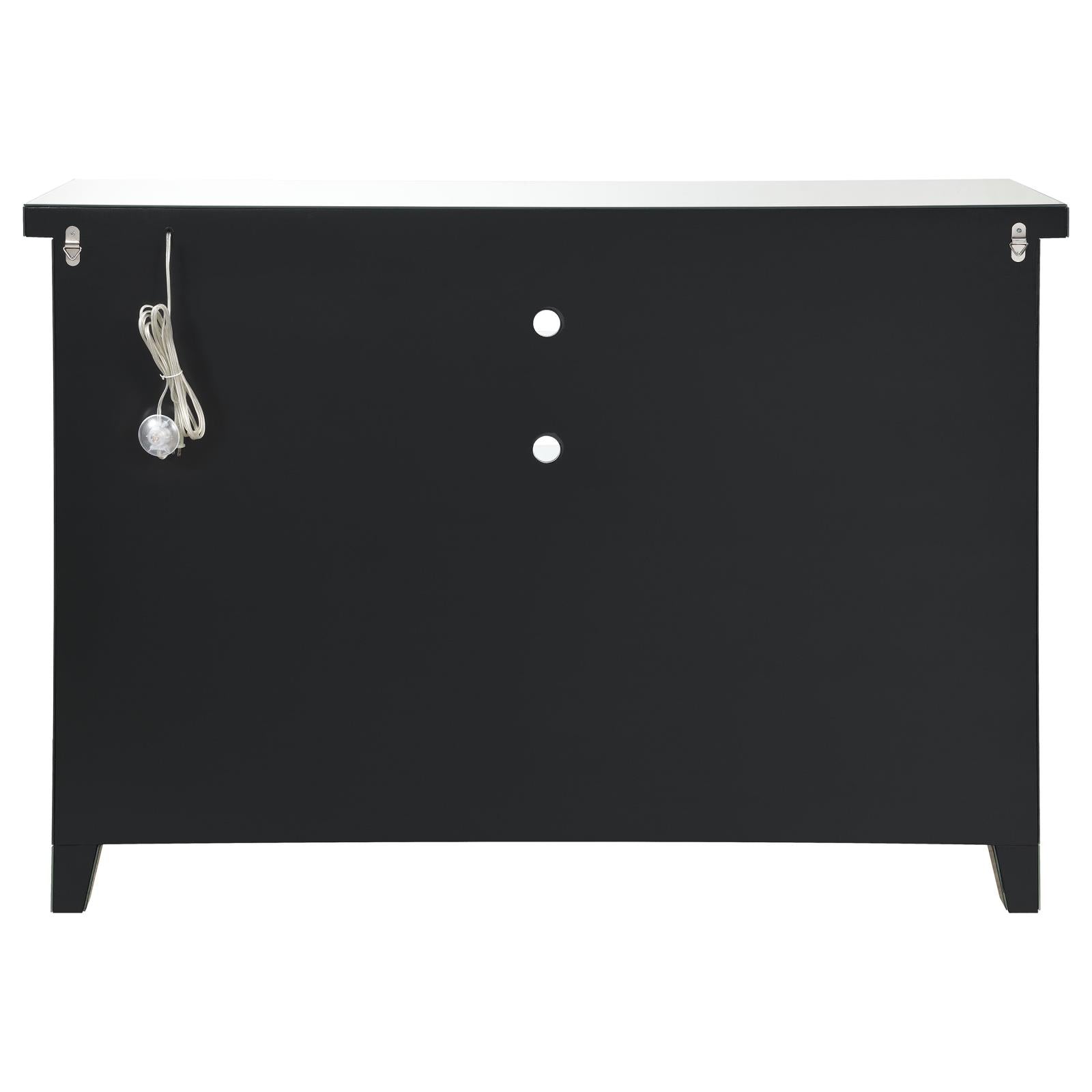 Melinda 2-Door Wine Cabinet with Lighting Mirror - 183627 - Bien Home Furniture &amp; Electronics