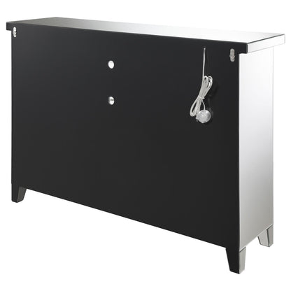 Melinda 2-Door Wine Cabinet with Lighting Mirror - 183627 - Bien Home Furniture &amp; Electronics