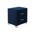 Melody 2-Drawer Upholstered Nightstand Pacific Blue - 223372 - Bien Home Furniture & Electronics