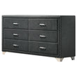 Melody Gray 6-Drawer Upholstered Dresser - 223383 - Bien Home Furniture & Electronics
