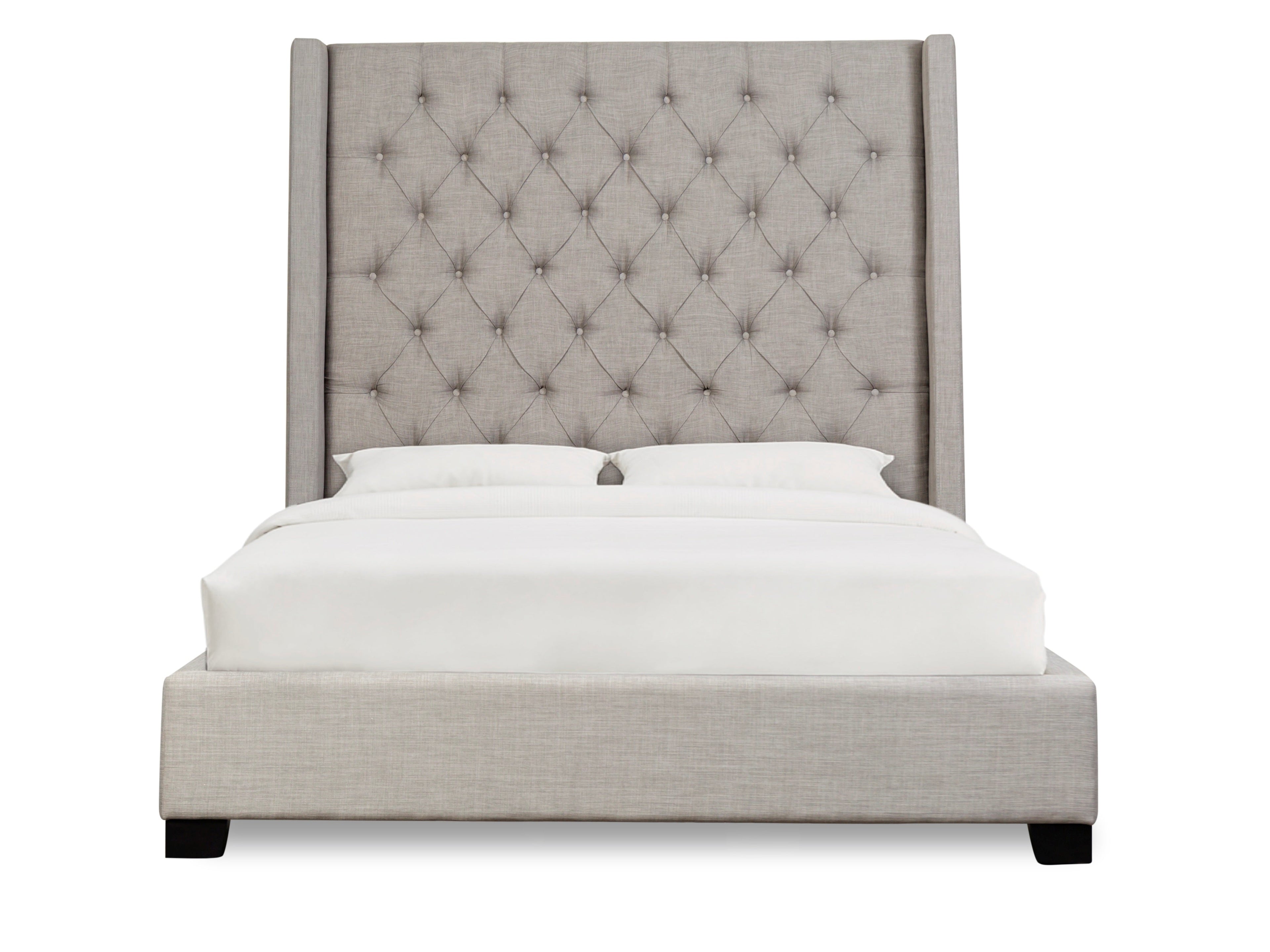 Melody Gray Queen Upholstered Bed - SH229GRY-1 - Bien Home Furniture &amp; Electronics