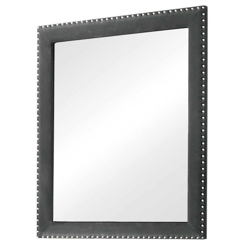 Melody Gray Rectangular Upholstered Dresser Mirror - 223384 - Bien Home Furniture &amp; Electronics