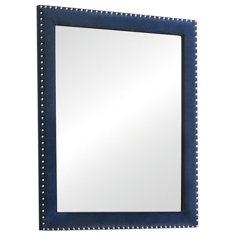 Melody Pacific Blue Rectangular Upholstered Dresser Mirror - 223374 - Bien Home Furniture &amp; Electronics