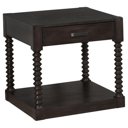 Meredith 1-Drawer End Table Coffee Bean - 722577 - Bien Home Furniture &amp; Electronics
