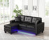Messi Black PU - Reversible Sectional - Messi - Black PU - Bien Home Furniture & Electronics