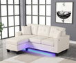 Messi White PU - Reversible Sectional - Messi - White PU - Bien Home Furniture & Electronics