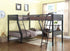 Meyers Black/Gunmetal 2-Piece Metal Twin over Full Bunk Bed Set - 460391-S2 - Bien Home Furniture & Electronics