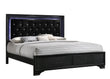 Micah Black King LED Upholstered Panel Bed - SET | B4350-K-HBFB | B4350-KQ-RAIL - Bien Home Furniture & Electronics