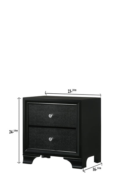Micah Black Nightstand - B4350-2 - Bien Home Furniture &amp; Electronics
