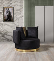 Michelle Black Velvet Chair - MICHELLE BK-CH - Bien Home Furniture & Electronics