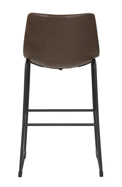 Michelle Two-tone Brown/Black Armless Bar Stools, Set of 2 - 102536 - Bien Home Furniture &amp; Electronics