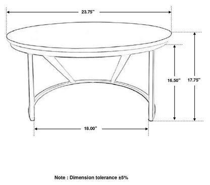 Miguel White/Black Marble Top Round Accent Table - 931227 - Bien Home Furniture &amp; Electronics