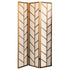 Mila Foldable 3-Panel Screen Walnut/Linen - 962923 - Bien Home Furniture & Electronics