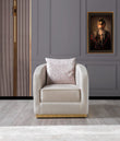 Milena Ivory Velvet Chair - MILENAIV-CH - Bien Home Furniture & Electronics