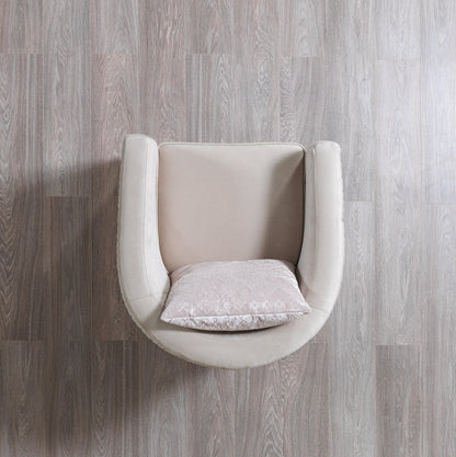 Milena Ivory Velvet Chair - MILENAIV-CH - Bien Home Furniture &amp; Electronics