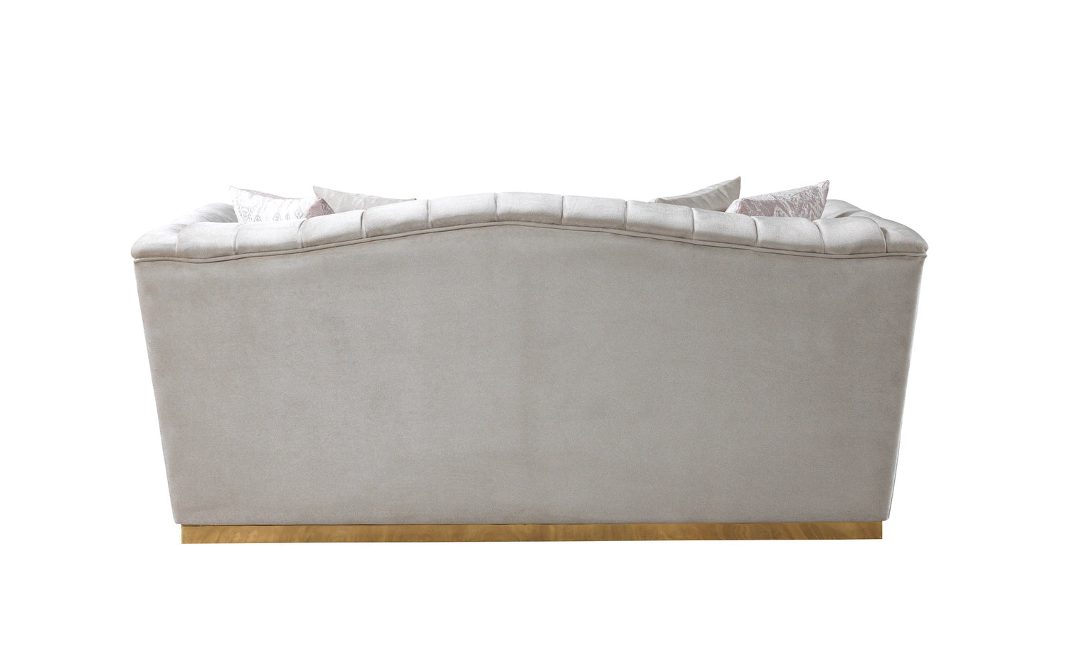 Milena Ivory Velvet Sofa &amp; Loveseat - MILENAIV-SL - Bien Home Furniture &amp; Electronics