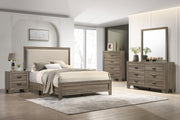 Mille Brownish Gray Upholstered Bedroom Set - SET | B9205-Q-BED | B9200-2 | B9200-4 - Bien Home Furniture & Electronics