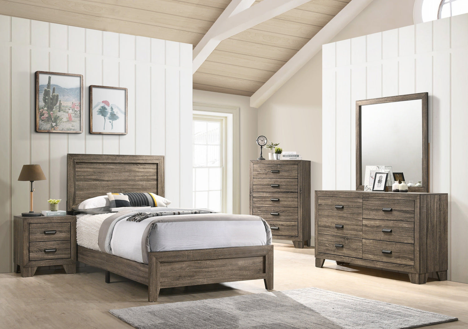 Millie Brown Panel Youth Bedroom Set - SET | B9200-F-BED | B9200-1 | B9200-11 | B9200-2 | B9200-4 - Bien Home Furniture &amp; Electronics