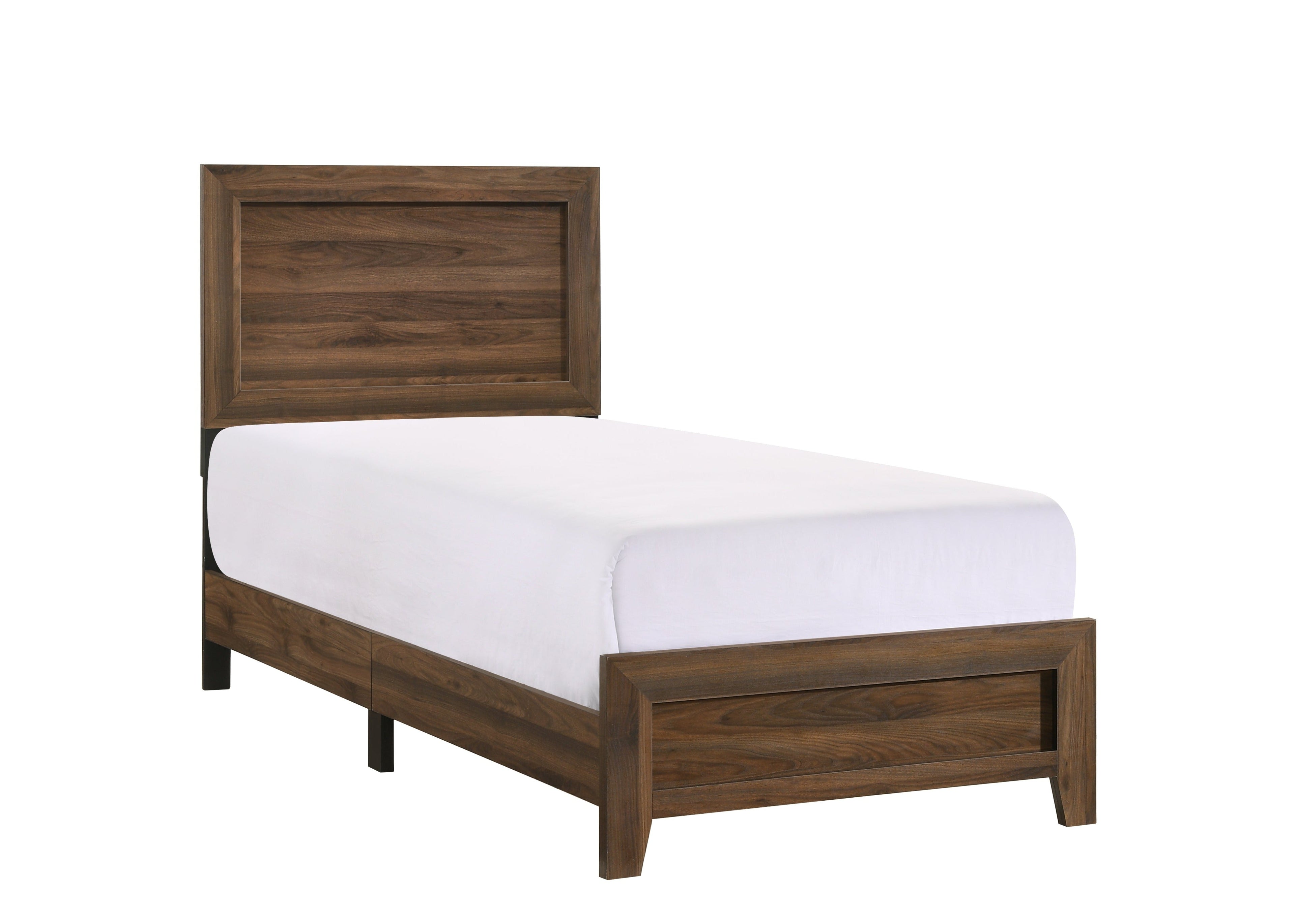 Millie Cherry Brown Twin Panel Bed - B9250-T-BED - Bien Home Furniture &amp; Electronics