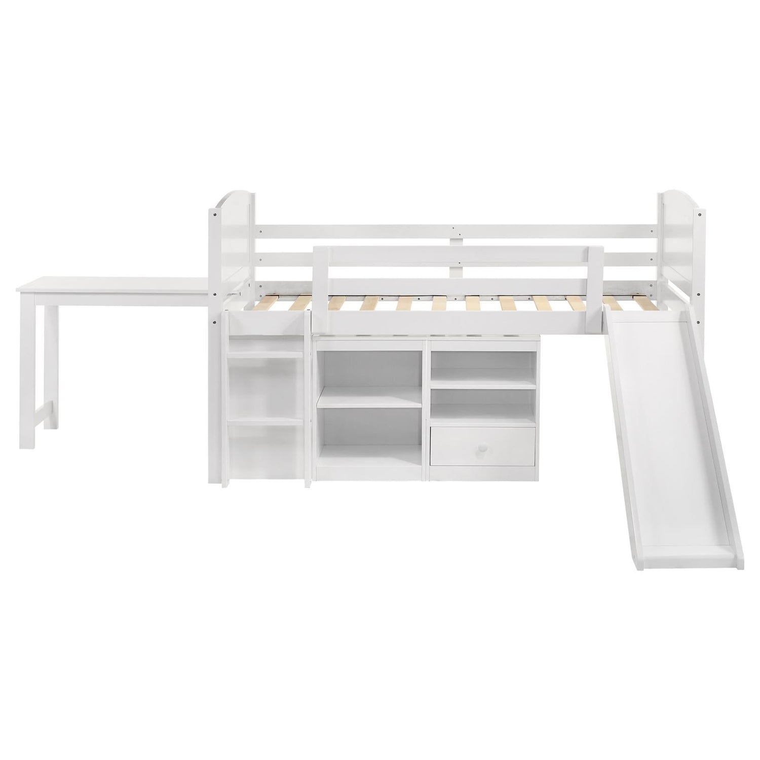 Millie Twin Workstation Loft Bed White - 400330T - Bien Home Furniture &amp; Electronics