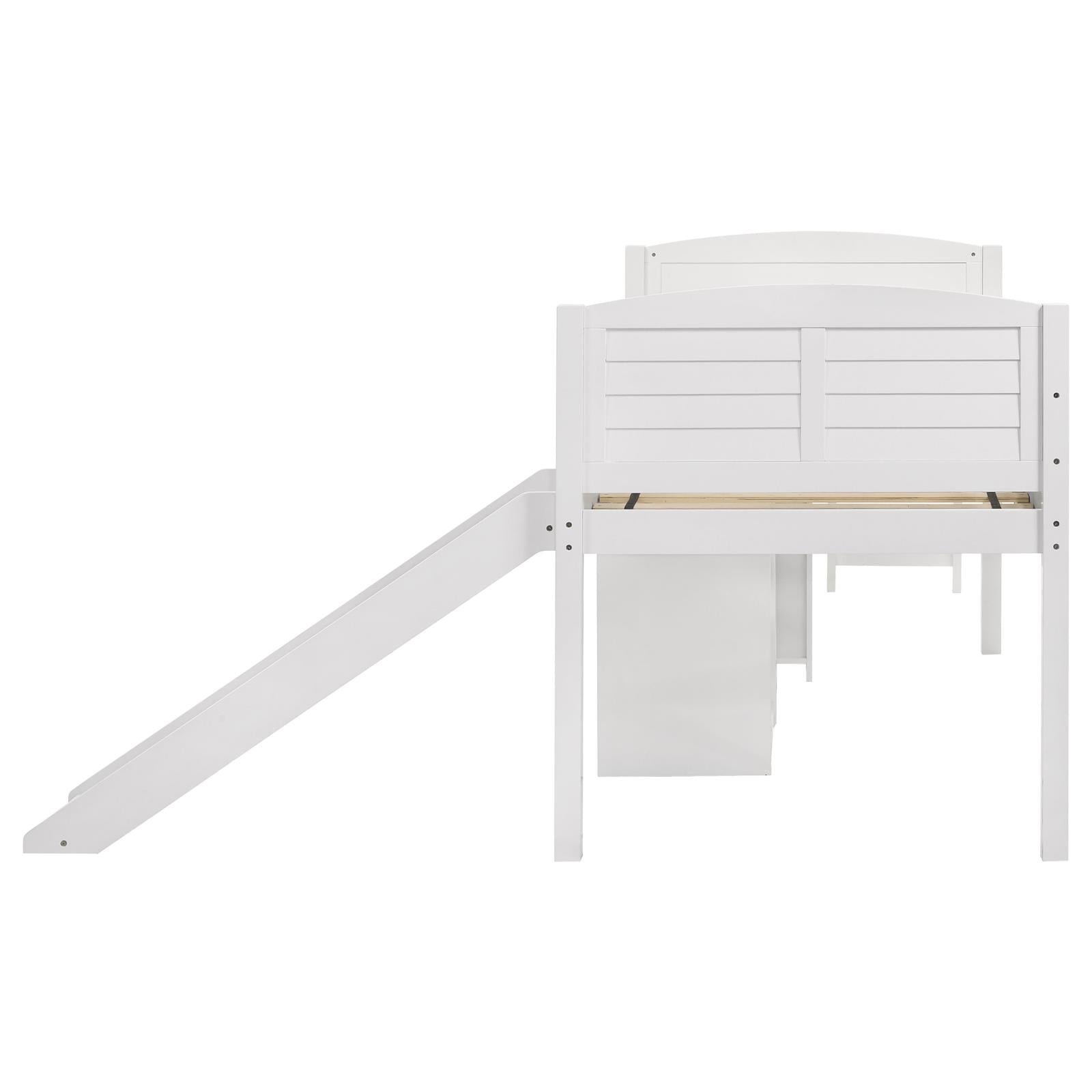 Millie Twin Workstation Loft Bed White - 400330T - Bien Home Furniture &amp; Electronics