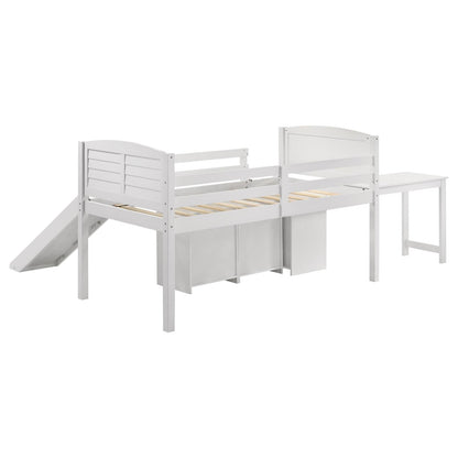 Millie Twin Workstation Loft Bed White - 400330T - Bien Home Furniture &amp; Electronics