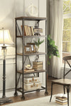Millwood Natural/Rustic Black Bookcase - 5099-16 - Bien Home Furniture & Electronics